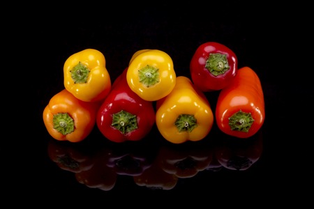 chili pepper isolated on a black background
