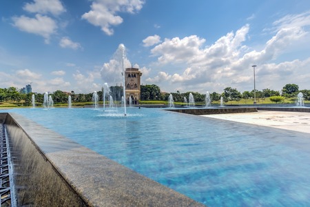 JOHOR BAHRU, MALAYSIA - August 3rd , 2017 :Kota Iskandar main building. Kota Iskandar is an administrative centre for the state government of Johor, Malaysia.のeditorial素材