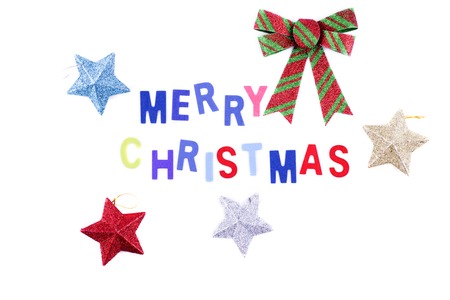 Chirtsmas Decoration tree with wordingの写真素材