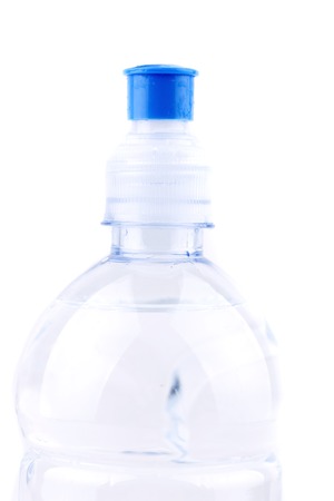 A bottle of water isolated over white backgroundの写真素材