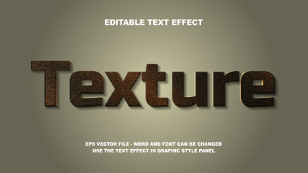 Editable Text Effect Texture 3D Vector Templateのイラスト素材