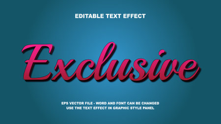 Editable Text Effect Exclusive 3D Vector Templateのイラスト素材