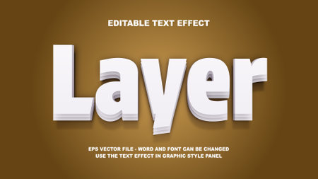 Editable Text Effect Layer 3D Vector Templateのイラスト素材