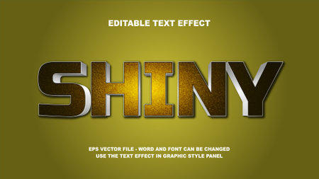 Editable Text Effect Shiny 3D Vector Templateのイラスト素材