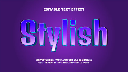 Editable Text Effect Stylish 3D Vector Templateのイラスト素材