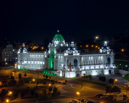 Large-scale panorama of the Kazan Kremlin on the bank of the Kazanka river, Kazan, Russiaのeditorial素材