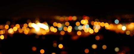 Photo of glittering lights in night city. の写真素材
