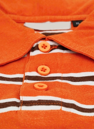 Detail image of orange shirt.の写真素材