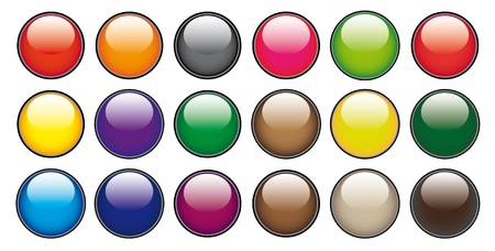 Set of color web buttons.のイラスト素材
