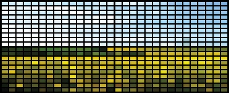 Vector illustration of color (yellow, black, blue) mosaic. 