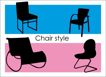 Design background with chair and color frames.のイラスト素材
