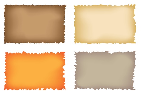 Set of old torn paper.のイラスト素材