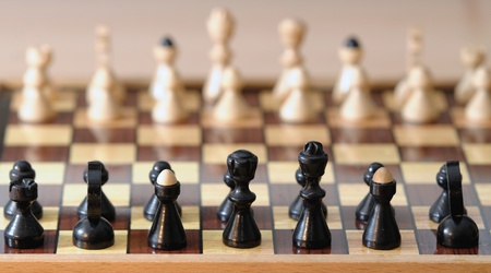 Closeup view to the chess board.の写真素材