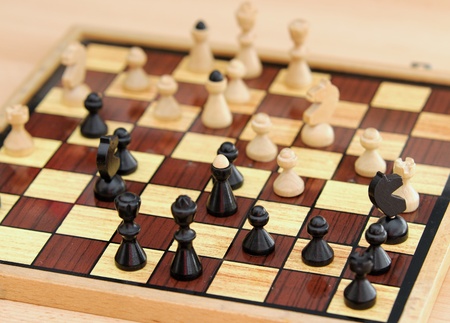 Closeup view to the chess board.の写真素材