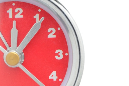 Macro shot of numbers red alarm clock の写真素材