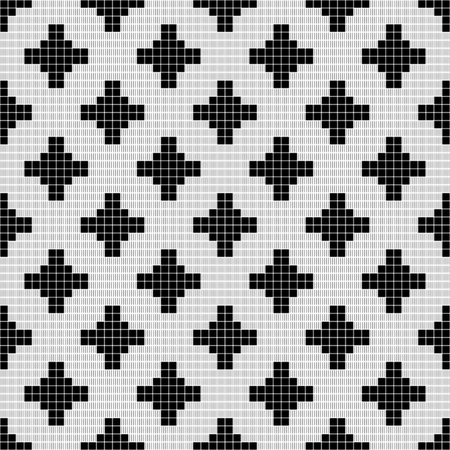 White lace curtain abstract seamless pattern on a black background.の写真素材