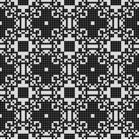 White lace curtain abstract seamless pattern on a black background.の写真素材