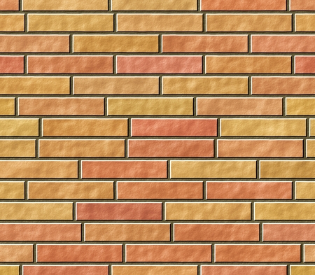 Surface of the orange brick wall illustration.の写真素材