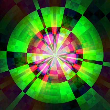 Abstract circle ornament shape background in green color.の写真素材