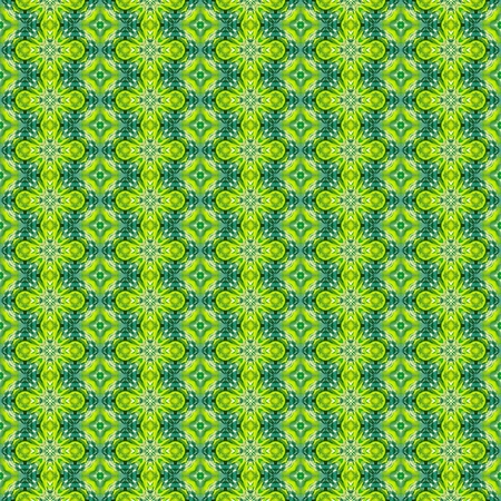 Abstract green seamless background. Kaleidoscope background.の写真素材