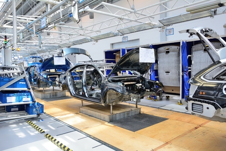 MLADA BOLESLAV CZECH REPUBLIC  MAY 30: Doors Open Day at Skoda Auto a.s. factory. Skoda auto celebrated 120 years since its founding by Laurin  Klement on May 30 2015 in Mlada Boleslav.のeditorial素材