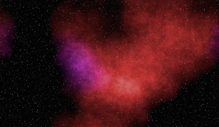 Night sky with space, stars and color nebula.の写真素材