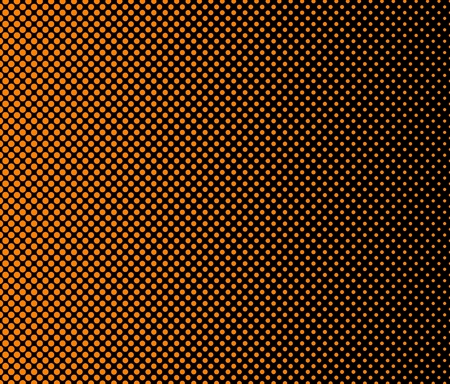 Basic halftone dots effect in black and orange color. Halftone effect. Dot halftone. Black orange halftone. Halftone background. Left to right.の写真素材