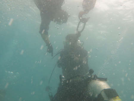 Terengganu, Malaysia- Jun 20 2020: The installment of artificial reef at coral reef area in Redang...