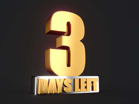 Three Days Left Only 3 days left Design template Countdown left days banner. count time sale. Nine,...