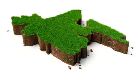 Bangladesh country Grass and ground texture map 3d illustrationの写真素材