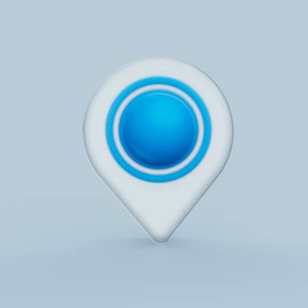 Location Pin Frosted Glass Glassmorphism transparency 3d illustration