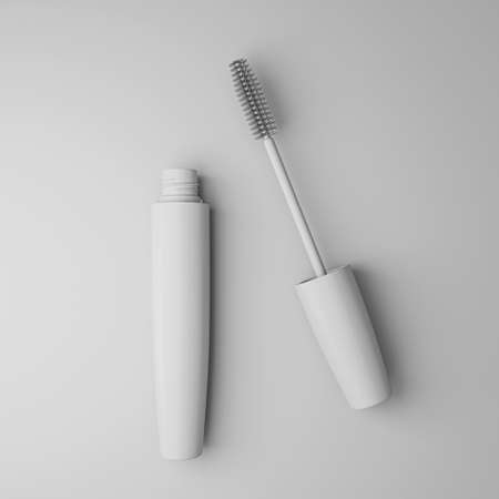 Mascara Tube Mockup Isolated on White Background. 3d Illustrationの写真素材