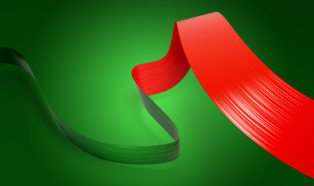 3d Flag Of Portugal 3d Waving Ribbon Flag Isolated On Green Background, 3d illustration