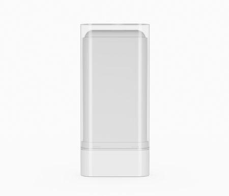 3d Empty White sun stick Mockup Packaging On White Background 3d Illustrationの写真素材