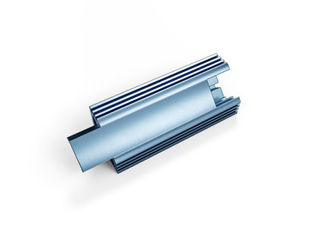 3d High Quality Grey Aluminum Profile For Doors And Windows Making Concept 3d Illustrationの写真素材