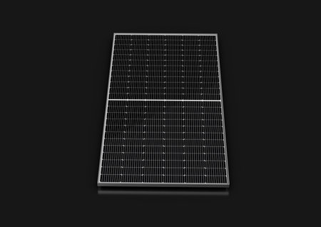 3d Photovoltaic Solar Panel Isolated On Black Background 3d Illustrationの写真素材