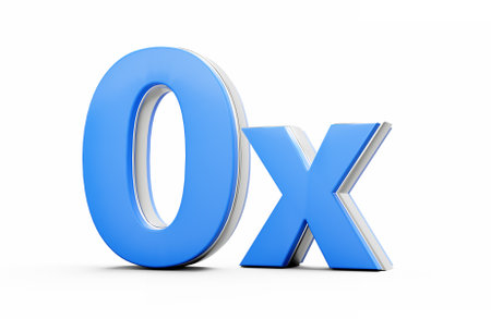 Blue 0x Symbol Zero x Or 0 Times For Advertising And Dynamic Sales Presentations 3D Illustration