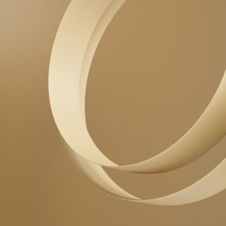 Abstract Soft Beige Matte Rounded Strips Ideal For Artistic Designs And Backgrounds 3D Illustration