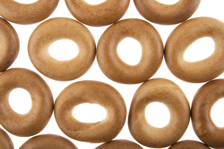 Bagel isolated on white backgroundの写真素材