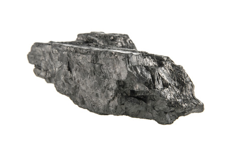 Coal isolated on white backgroundの写真素材