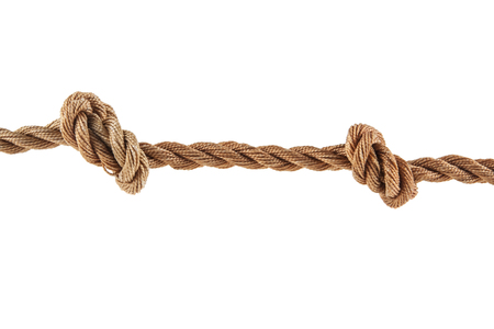 Rope isolated on white backgroundの写真素材