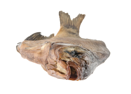 Smoked bream isolated on white background