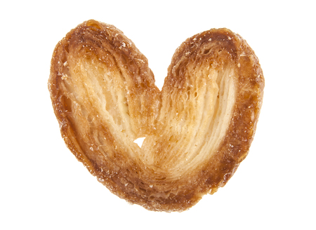 Puff pastry isolated on white backgroundの写真素材