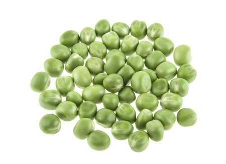Peas isolated on white backgroundの写真素材