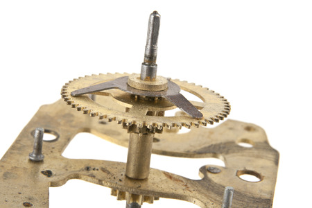 old gear isolated on white background