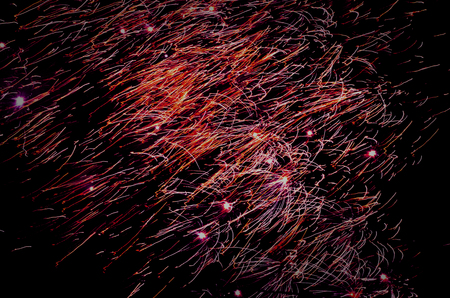 cloeseup firework at the black skyの写真素材