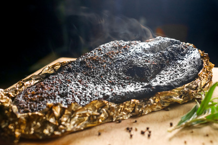 Barbecue smoked brisket in Texas. Southern bbqの写真素材