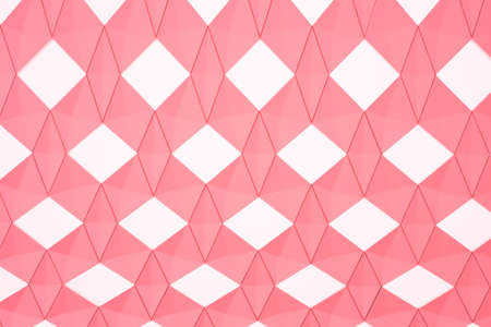 abstract wall panel made of cubic ornaments in redの写真素材