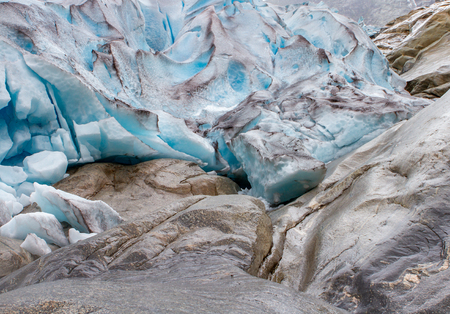 Nigardsbreen glacier in Norwayの写真素材
