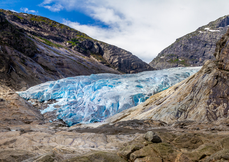 Nigardsbreen glacier in Norwayの写真素材